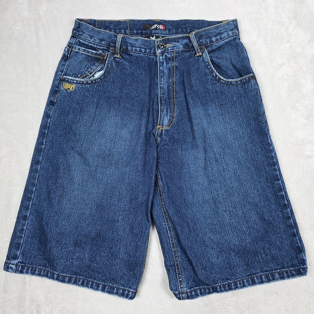 X Games Shorts Mens 20 Blue Denim Baggy Jean Skateboard Hip Hop Y2K‎ Streetwear
